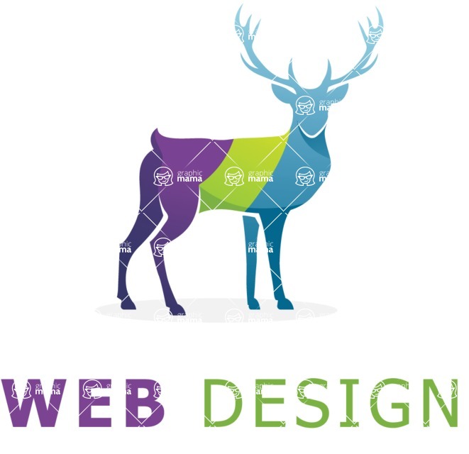 Business Logo Templates - vector graphics in a pack from GraphicMama - Web Design Logo Template with Colorful Animal